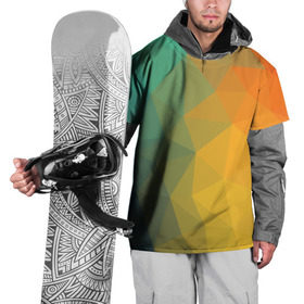Накидка на куртку 3D с принтом LowPoly Gradient в Санкт-Петербурге, 100% полиэстер |  | colors | gradient | lowpoly | poly | градиент | цвета