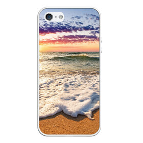 Чехол для Apple iPhone 5/5S силиконовый с принтом Красочный закат в Санкт-Петербурге, Силикон | Область печати: задняя сторона чехла, без боковых панелей | Тематика изображения на принте: sunrise | sunset | touchdown | волны | восход солнца | закат | красота | лето | море | небо | облака | океан | отдых | отпуск | пена | песок | прилив | природа | путешествие | рассвет | солнце | туризм