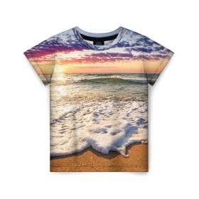 Детская футболка 3D с принтом Красочный закат в Санкт-Петербурге, 100% гипоаллергенный полиэфир | прямой крой, круглый вырез горловины, длина до линии бедер, чуть спущенное плечо, ткань немного тянется | Тематика изображения на принте: sunrise | sunset | touchdown | волны | восход солнца | закат | красота | лето | море | небо | облака | океан | отдых | отпуск | пена | песок | прилив | природа | путешествие | рассвет | солнце | туризм