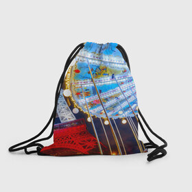 Рюкзак-мешок 3D с принтом Эйфелева башня в Санкт-Петербурге, 100% полиэстер | плотность ткани — 200 г/м2, размер — 35 х 45 см; лямки — толстые шнурки, застежка на шнуровке, без карманов и подкладки | Тематика изображения на принте: 