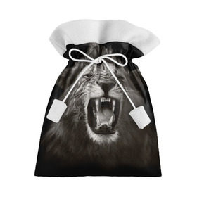 Подарочный 3D мешок с принтом Разъярённый лев в Санкт-Петербурге, 100% полиэстер | Размер: 29*39 см | власть | дикая кошка | животное | король джунглей | лев | львица | мощь | мудрость | охотник | сила | хитрость | хищник | царь зверей