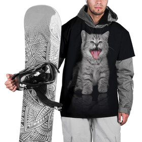 Накидка на куртку 3D с принтом Котёнок в Санкт-Петербурге, 100% полиэстер |  | Тематика изображения на принте: киса | киска | котёнок | котик | котяра | кошак | кошка | маленький | милый | мяу | няша | пушистый | сладкий | смешной | хороший