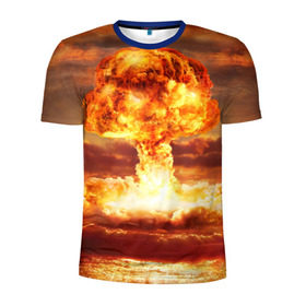 Мужская футболка 3D спортивная с принтом Атомный взрыв в Санкт-Петербурге, 100% полиэстер с улучшенными характеристиками | приталенный силуэт, круглая горловина, широкие плечи, сужается к линии бедра | агрессия | атомный взрыв | водородная бомба | вспышка | гриб | огонь | пламя | ударная волна | уничтожение | урон | ядерный удар