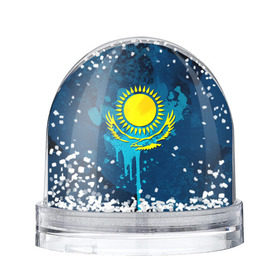 Снежный шар с принтом Казахстан в Санкт-Петербурге, Пластик | Изображение внутри шара печатается на глянцевой фотобумаге с двух сторон | казах | казахский | казахстан | национальный | нация | республика | рк | флаг | флаги