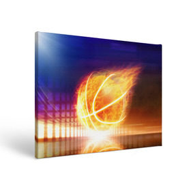 Холст прямоугольный с принтом Огненный мяч в Санкт-Петербурге, 100% ПВХ |  | streetball | баскетбол | взрыв | искры | любимая игра | моя жизнь | мяч | огонь | пламя | развлечение | страсть | тренировка | увлечение | хобби