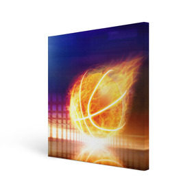 Холст квадратный с принтом Огненный мяч в Санкт-Петербурге, 100% ПВХ |  | streetball | баскетбол | взрыв | искры | любимая игра | моя жизнь | мяч | огонь | пламя | развлечение | страсть | тренировка | увлечение | хобби