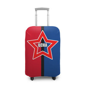 Чехол для чемодана 3D с принтом ЦСКА в Санкт-Петербурге, 86% полиэфир, 14% спандекс | двустороннее нанесение принта, прорези для ручек и колес | премьер лига | рфпл | футбол | цска