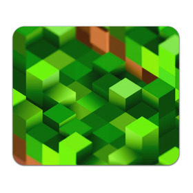 Коврик прямоугольный с принтом Minecraft в Санкт-Петербурге, натуральный каучук | размер 230 х 185 мм; запечатка лицевой стороны | green | зеленый