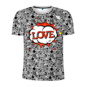Мужская футболка 3D спортивная с принтом Поп-арт 3 в Санкт-Петербурге, 100% полиэстер с улучшенными характеристиками | приталенный силуэт, круглая горловина, широкие плечи, сужается к линии бедра | love | pop art | искусство | комикс | любовь | поп арт