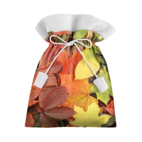 Подарочный 3D мешок с принтом Осенние листья в Санкт-Петербурге, 100% полиэстер | Размер: 29*39 см | жёлтый | красный | листва | оранжевый | осень