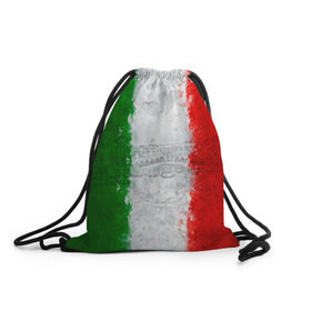 Рюкзак-мешок 3D с принтом Италия в Санкт-Петербурге, 100% полиэстер | плотность ткани — 200 г/м2, размер — 35 х 45 см; лямки — толстые шнурки, застежка на шнуровке, без карманов и подкладки | Тематика изображения на принте: country | italy | государство | италия | страна | флаг | флаги