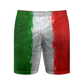 Мужские шорты 3D спортивные с принтом Италия в Санкт-Петербурге,  |  | country | italy | государство | италия | страна | флаг | флаги