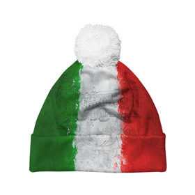 Шапка 3D c помпоном с принтом Италия в Санкт-Петербурге, 100% полиэстер | универсальный размер, печать по всей поверхности изделия | country | italy | государство | италия | страна | флаг | флаги