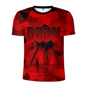 Мужская футболка 3D спортивная с принтом Doom classic 3 в Санкт-Петербурге, 100% полиэстер с улучшенными характеристиками | приталенный силуэт, круглая горловина, широкие плечи, сужается к линии бедра | 