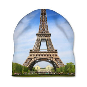 Шапка 3D с принтом Эйфелева башня в Санкт-Петербурге, 100% полиэстер | универсальный размер, печать по всей поверхности изделия | france | франция | эфелева