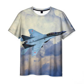 Мужская футболка 3D с принтом Авиация в Санкт-Петербурге, 100% полиэфир | прямой крой, круглый вырез горловины, длина до линии бедер | авиация | крылья | небо | полет | самолет