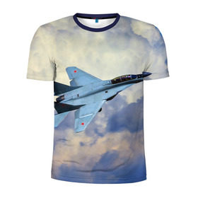 Мужская футболка 3D спортивная с принтом Авиация в Санкт-Петербурге, 100% полиэстер с улучшенными характеристиками | приталенный силуэт, круглая горловина, широкие плечи, сужается к линии бедра | авиация | крылья | небо | полет | самолет