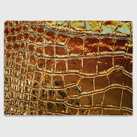 Плед 3D с принтом Золотая кожа в Санкт-Петербурге, 100% полиэстер | закругленные углы, все края обработаны. Ткань не мнется и не растягивается | металлик | текстура