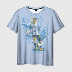 Мужская футболка 3D с принтом Лео Месси в Санкт-Петербурге, 100% полиэфир | прямой крой, круглый вырез горловины, длина до линии бедер | barselona | messi | аргентина | барселона | месси | футбол