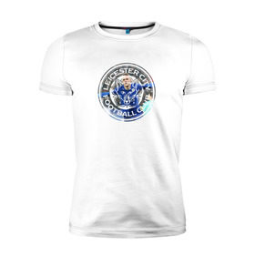 Мужская футболка премиум с принтом Leicester Vardy в Санкт-Петербурге, 92% хлопок, 8% лайкра | приталенный силуэт, круглый вырез ворота, длина до линии бедра, короткий рукав | city | club | football | leicester | lester | апл | лестер | сити