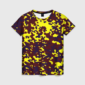 Женская футболка 3D с принтом Полевой(пиксели) в Санкт-Петербурге, 100% полиэфир ( синтетическое хлопкоподобное полотно) | прямой крой, круглый вырез горловины, длина до линии бедер | camo | камо | камуфляж | цветной | яркий