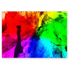 Поздравительная открытка с принтом Grunge paint в Санкт-Петербурге, 100% бумага | плотность бумаги 280 г/м2, матовая, на обратной стороне линовка и место для марки
 | абстракция | абстракция красок | арт | брызги | краска | цветные