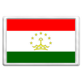 Магнит 45*70 с принтом Таджикистан в Санкт-Петербурге, Пластик | Размер: 78*52 мм; Размер печати: 70*45 | нации | страна | флаг