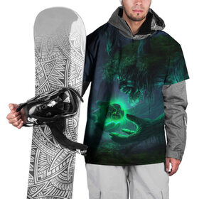 Накидка на куртку 3D с принтом Лесной дух в Санкт-Петербурге, 100% полиэстер |  | арт | волшебство | дерево | лесной дух | сфера