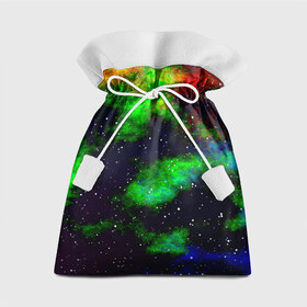 Подарочный 3D мешок с принтом Grunge в Санкт-Петербурге, 100% полиэстер | Размер: 29*39 см | звезды | космос | разноцветный | туманность