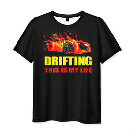 Мужская футболка 3D с принтом Drifting в Санкт-Петербурге, 100% полиэфир | прямой крой, круглый вырез горловины, длина до линии бедер | drifting | авто | автомобиль. гонки | дрифтинг