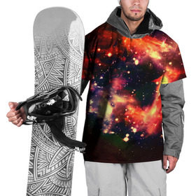 Накидка на куртку 3D с принтом Абстракция в Санкт-Петербурге, 100% полиэстер |  | Тематика изображения на принте: галактика | звезды | красный | темный | туманность