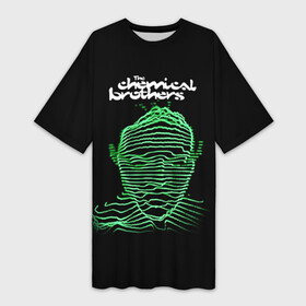 Платье-футболка 3D с принтом Chemical Brothers в Санкт-Петербурге,  |  | big beat | chemical brothers | биг бит | бигбит | кемикал бразерс | электронная | электронная музыка