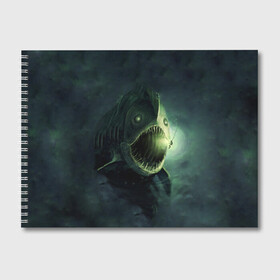 Альбом для рисования с принтом Рыба удильщик в Санкт-Петербурге, 100% бумага
 | матовая бумага, плотность 200 мг. | рыбалка