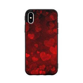 Чехол для Apple iPhone X силиконовый матовый с принтом Сердечко в Санкт-Петербурге, Силикон | Печать на задней стороне чехла, без боковой панели | 14 февраля | красная | любовь | сердце