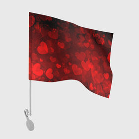 Флаг для автомобиля с принтом Сердечко в Санкт-Петербурге, 100% полиэстер | Размер: 30*21 см | 14 февраля | красная | любовь | сердце
