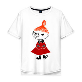Мужская футболка хлопок Oversize с принтом Малышка Мю в Санкт-Петербурге, 100% хлопок | свободный крой, круглый ворот, “спинка” длиннее передней части | муми тролль