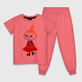 Детская пижама хлопок с принтом Малышка Мю в Санкт-Петербурге, 100% хлопок |  брюки и футболка прямого кроя, без карманов, на брюках мягкая резинка на поясе и по низу штанин
 | Тематика изображения на принте: муми тролль