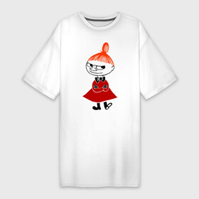 Платье-футболка хлопок с принтом Малышка Мю в Санкт-Петербурге,  |  | муми тролль