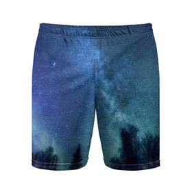 Мужские шорты 3D спортивные с принтом Космос в Санкт-Петербурге,  |  | space | галактика | звёзды | космос | небо | ночное небо | ночь | северное сияние