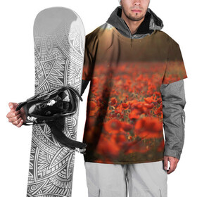 Накидка на куртку 3D с принтом Маки в Санкт-Петербурге, 100% полиэстер |  | Тематика изображения на принте: мак | цветы | цветы мака