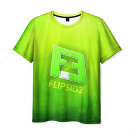 Мужская футболка 3D с принтом flipsid3 3 в Санкт-Петербурге, 100% полиэфир | прямой крой, круглый вырез горловины, длина до линии бедер | flipsid