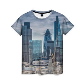 Женская футболка 3D с принтом London в Санкт-Петербурге, 100% полиэфир ( синтетическое хлопкоподобное полотно) | прямой крой, круглый вырез горловины, длина до линии бедер | england | europe | london | англия | великобритания | высотки | королева | лондон | мегаполис | туризм
