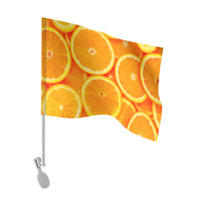 Флаг для автомобиля с принтом Апельсины в Санкт-Петербурге, 100% полиэстер | Размер: 30*21 см | апельсин | долька | цитрус
