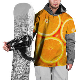 Накидка на куртку 3D с принтом Апельсины в Санкт-Петербурге, 100% полиэстер |  | апельсин | долька | цитрус