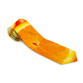 Галстук 3D с принтом Апельсины в Санкт-Петербурге, 100% полиэстер | Длина 148 см; Плотность 150-180 г/м2 | апельсин | долька | цитрус