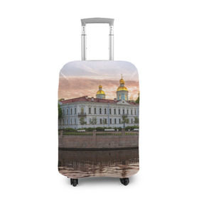 Чехол для чемодана 3D с принтом Питер в Санкт-Петербурге, 86% полиэфир, 14% спандекс | двустороннее нанесение принта, прорези для ручек и колес | russia | saint petersburg | интеллигенция | культурная столица | мосты | нева | петергоф | питер | россия | санкт петербург | хипстер