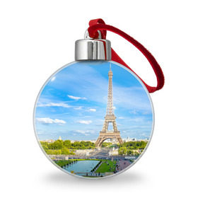 Ёлочный шар с принтом Париж в Санкт-Петербурге, Пластик | Диаметр: 77 мм | france | paris | париж | франция | эйфелева башня