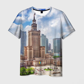 Мужская футболка 3D с принтом Польша в Санкт-Петербурге, 100% полиэфир | прямой крой, круглый вырез горловины, длина до линии бедер | europe | poland | warsaw | беловежская пуща | варшава | европа | евросоюз | ес | краков | отпуск | польша | туризм