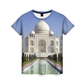Женская футболка 3D с принтом Индия в Санкт-Петербурге, 100% полиэфир ( синтетическое хлопкоподобное полотно) | прямой крой, круглый вырез горловины, длина до линии бедер | goa | india | mumbai | new delhi | taj mahal | гоа | индия | каникулы | мавзолей | мечеть | мумбай | нью дели | отдых | отпуск | приключения | тадж махал | туризм