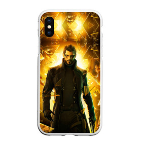 Чехол для iPhone XS Max матовый с принтом Deus Ex в Санкт-Петербурге, Силикон | Область печати: задняя сторона чехла, без боковых панелей | deus ex | human revolution | mankind divided | адам дженсен | деус экс